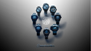 Collection of luxury men's stainless steel watches in a circular layout on a dark background